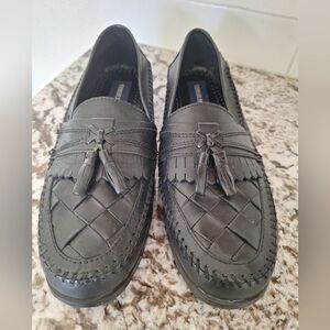 Giorgio Brutini Le Glove Monarch Loafers Dress Shoes Mens Size 7.5 Black Leather